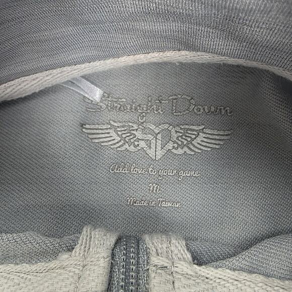 Straight Down Pullover Womens Medium Gray Quarter Zip Golf Athletic Long Sleeve - Picture 2 of 16